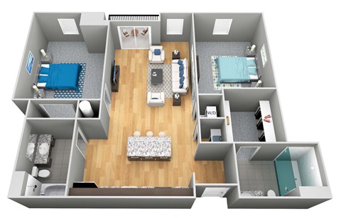 The Burlington 3D Floor Plan - The Corvina